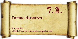 Torma Minerva névjegykártya